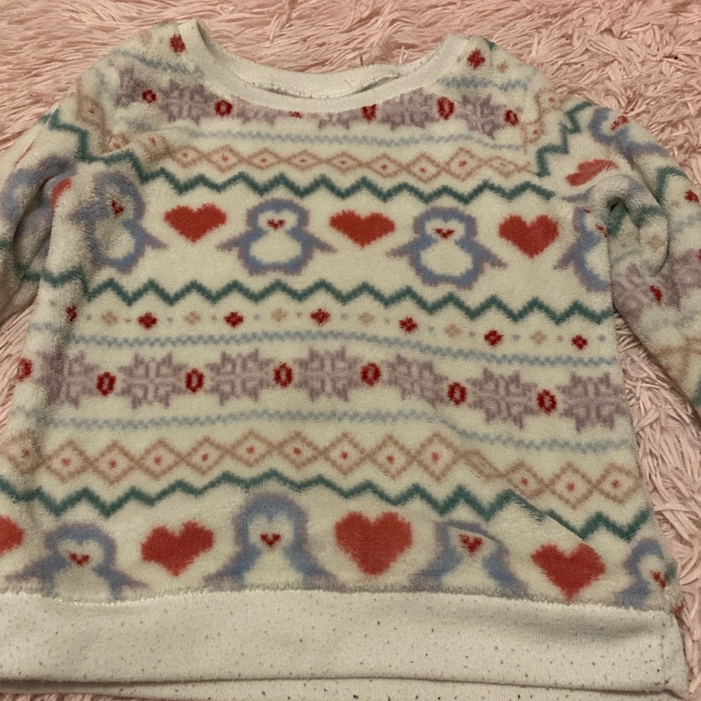 Fleece printed sweater